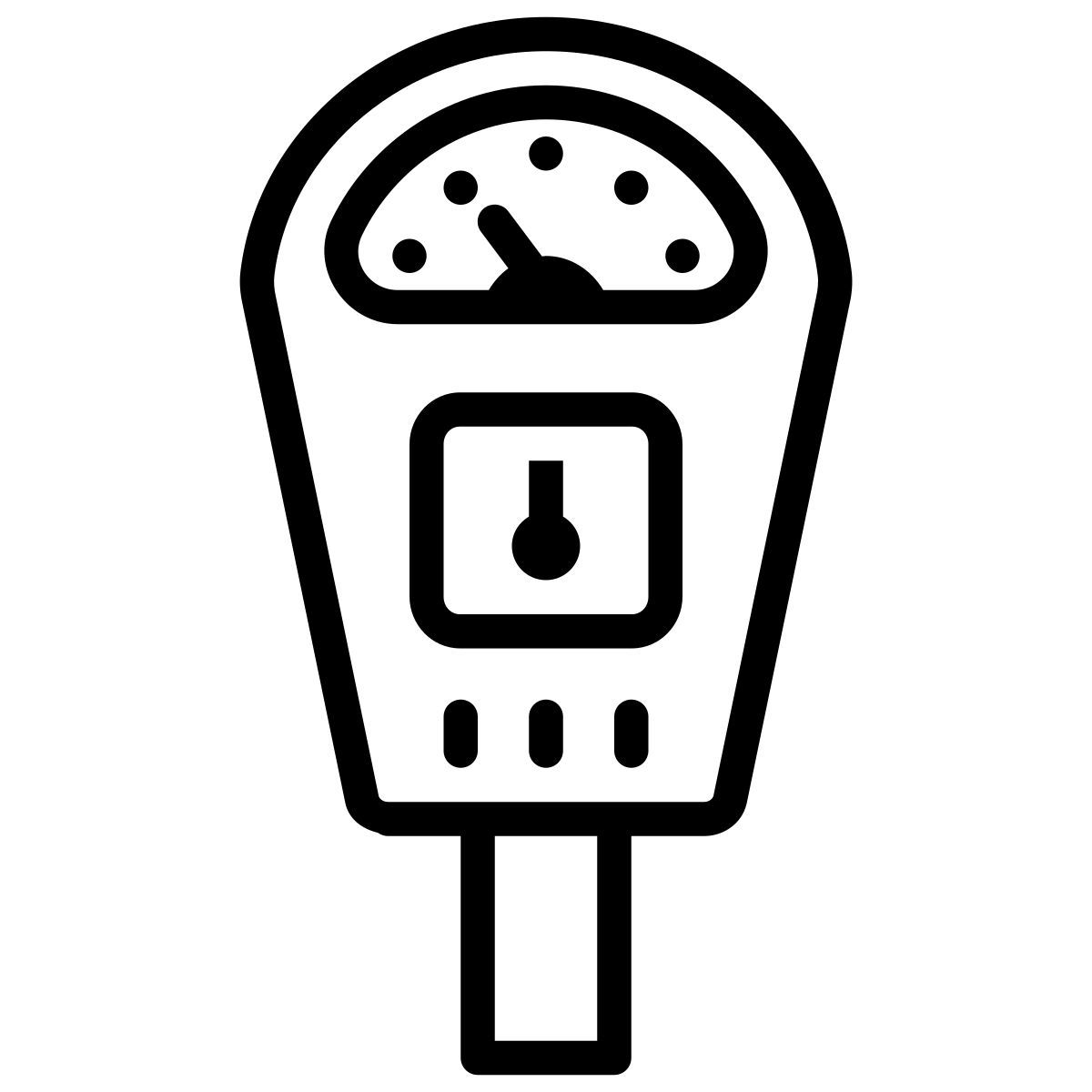 cute outline style parking meter icon