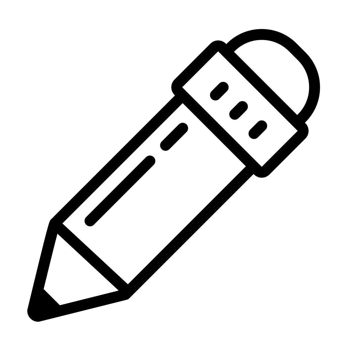 cute outline style lápiz icon