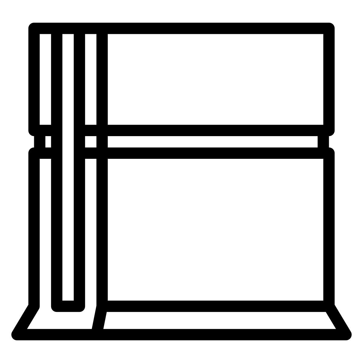 cute outline style playstation 4 icon