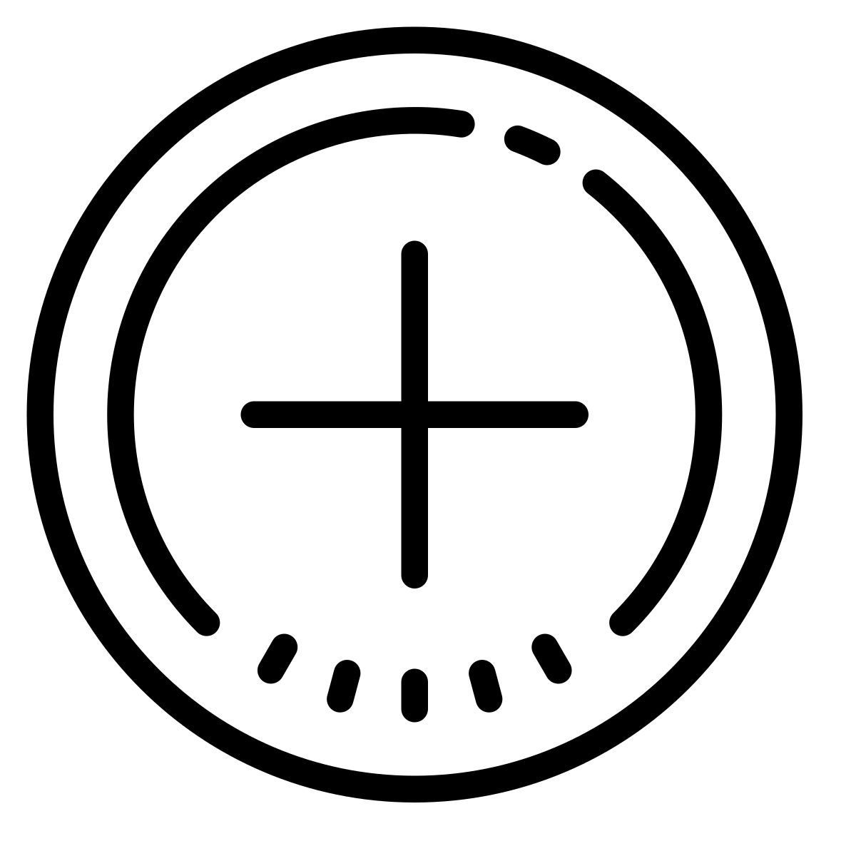 cute outline style más icon