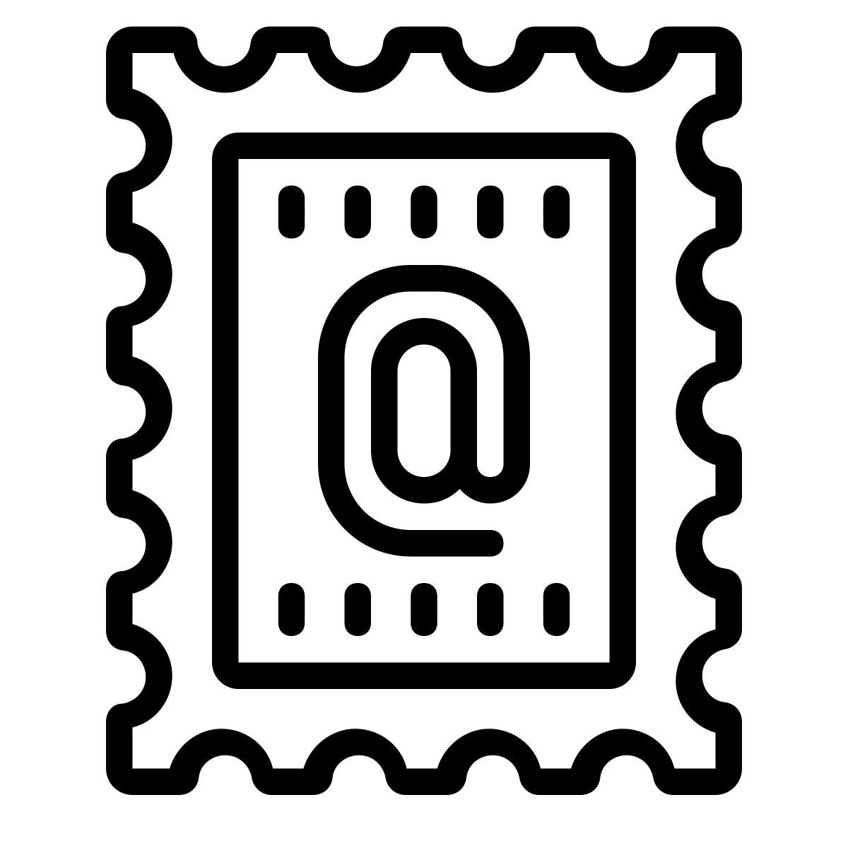 cute outline style sello icon