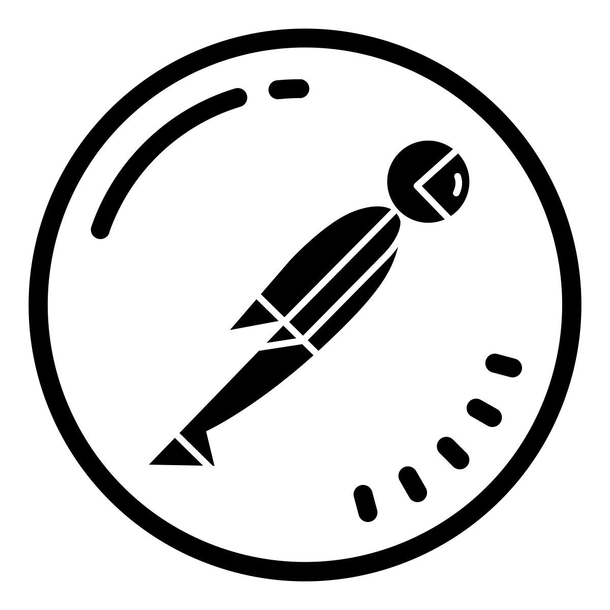 cute outline style cartero api icon