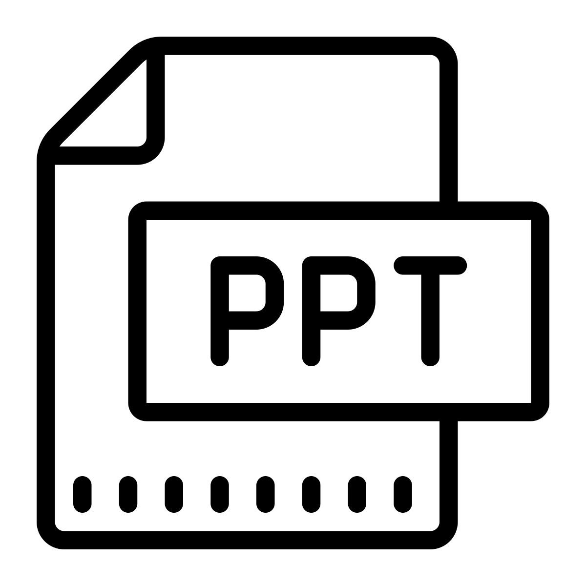 cute outline style ppt icon
