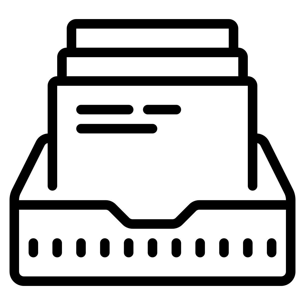 cute outline style product documents icon
