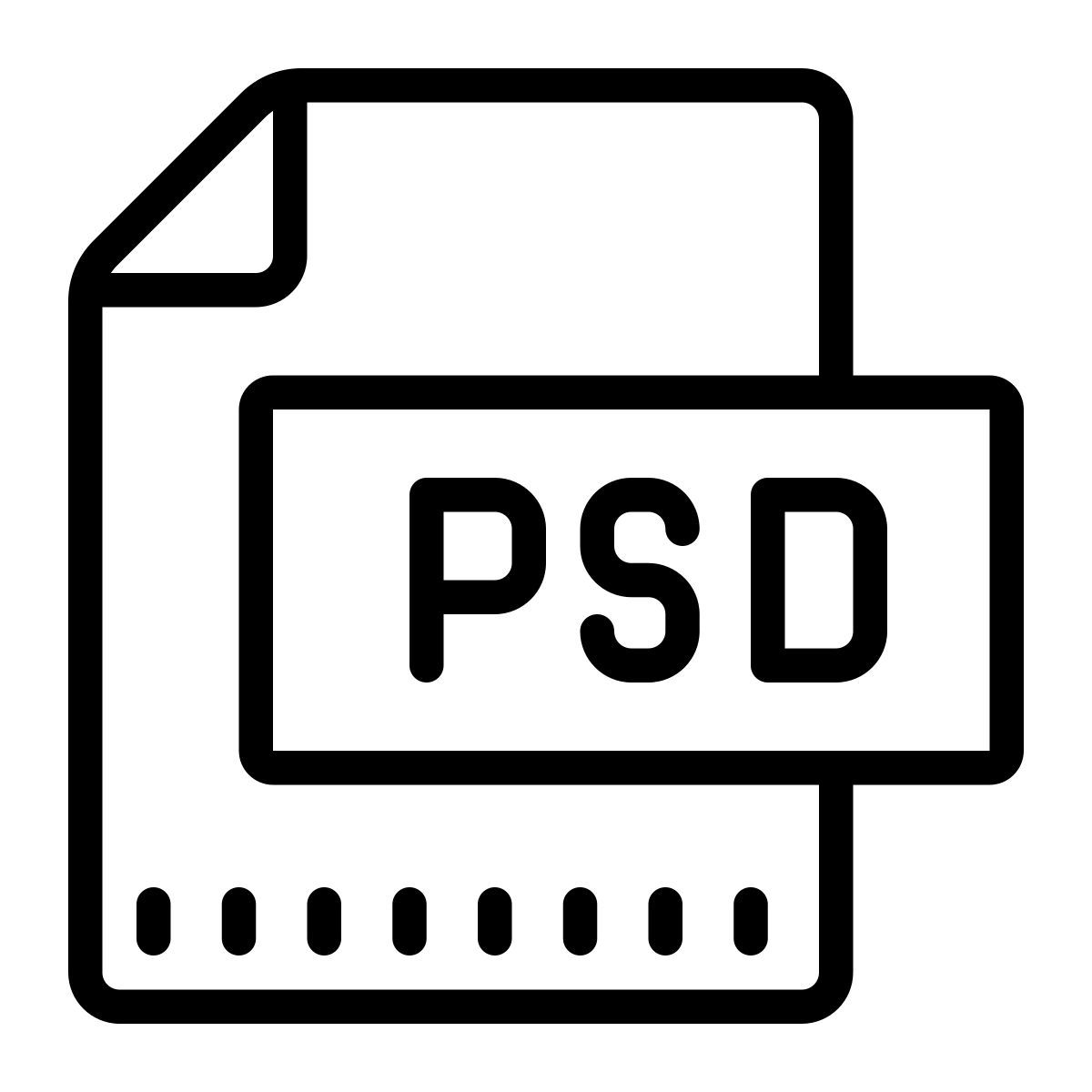 cute outline style psd icon