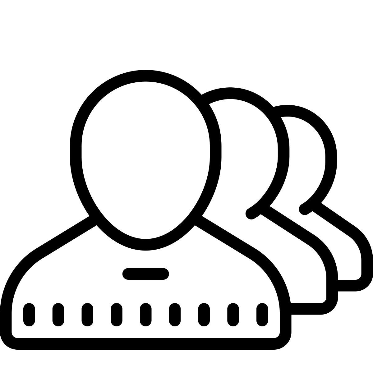 cute outline style row icon