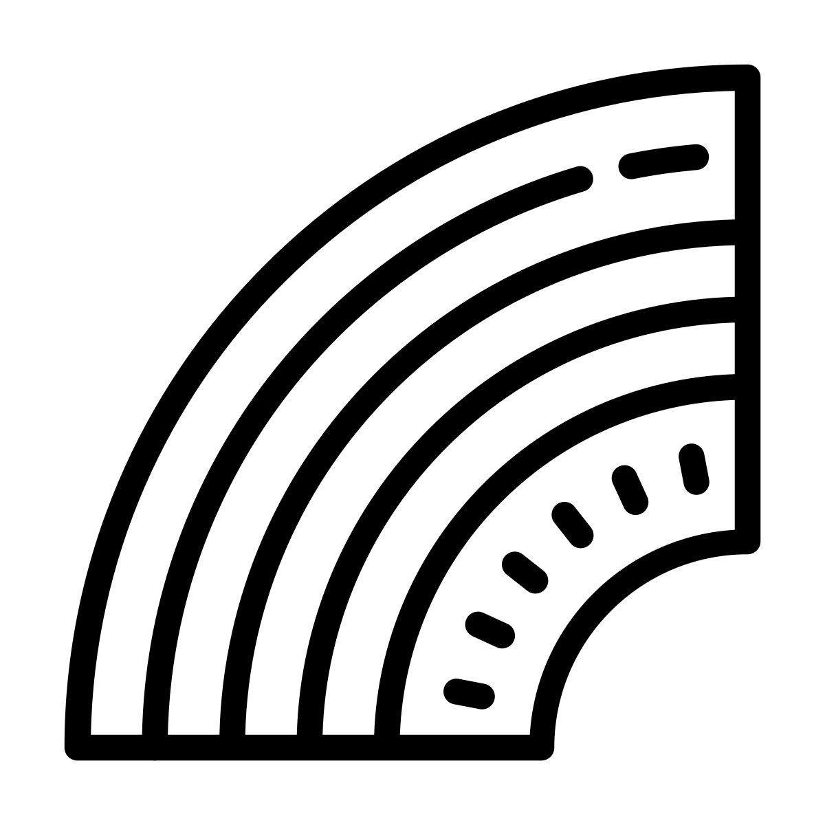 cute outline style 무지개 icon