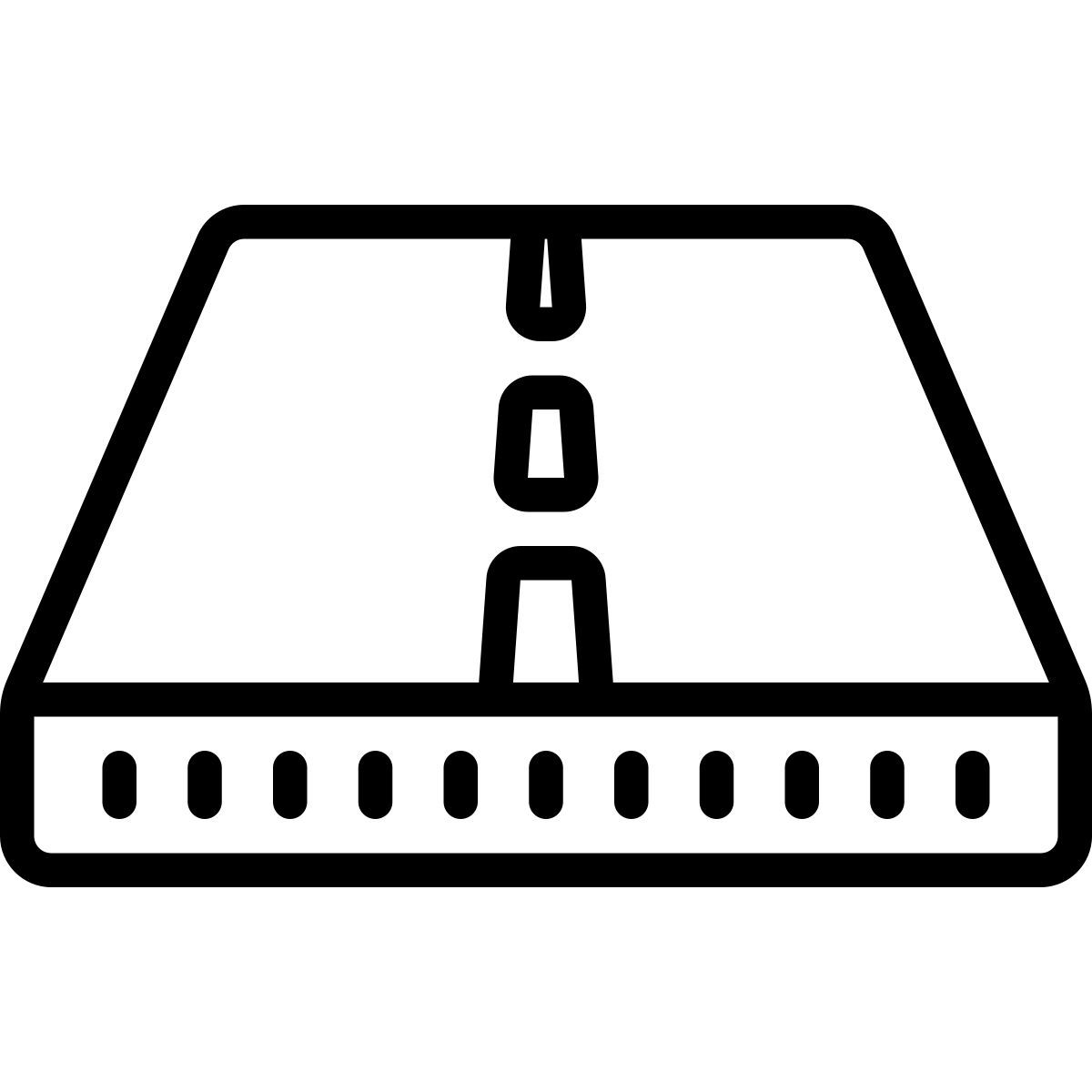 cute outline style road sign icon