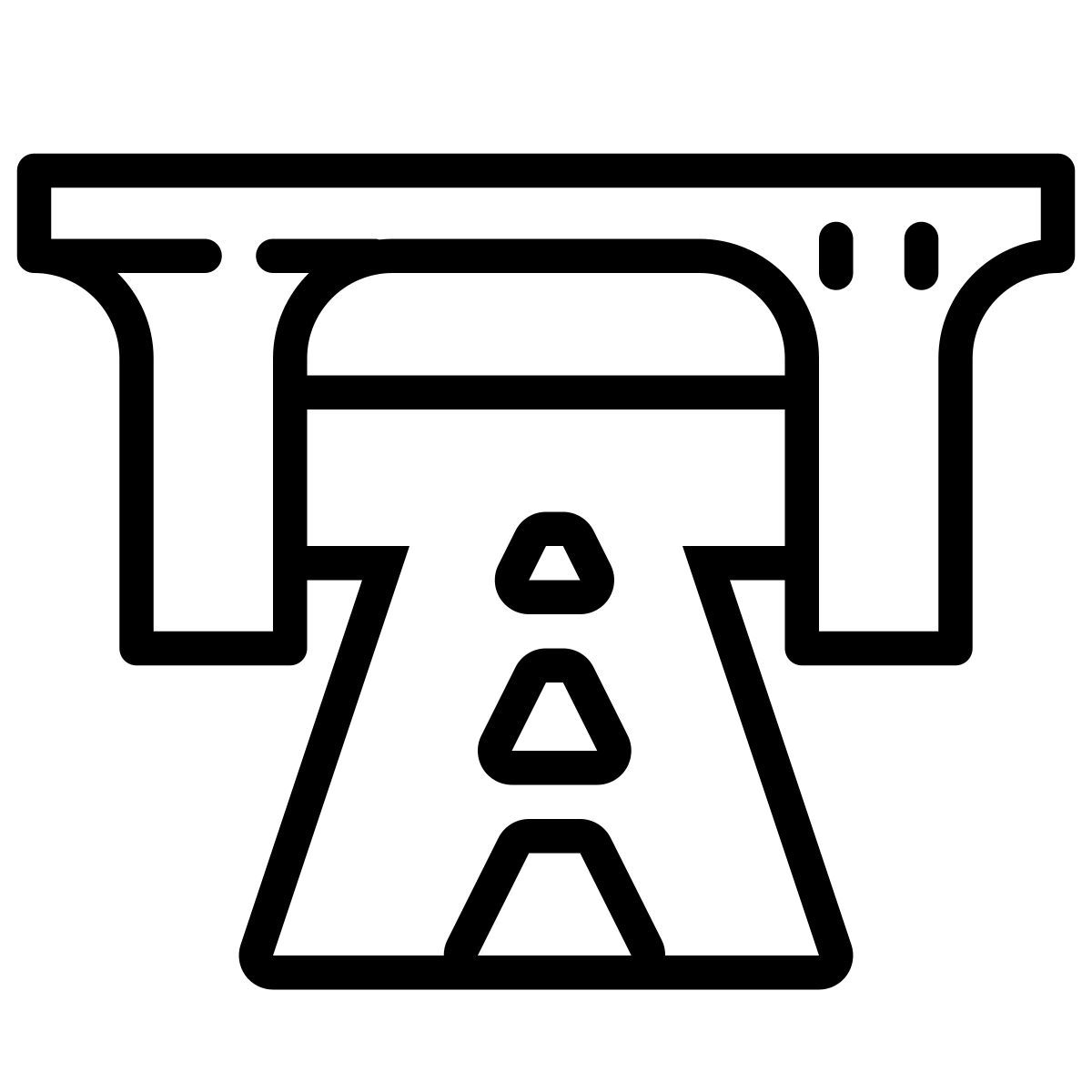 cute outline style 路桥 icon