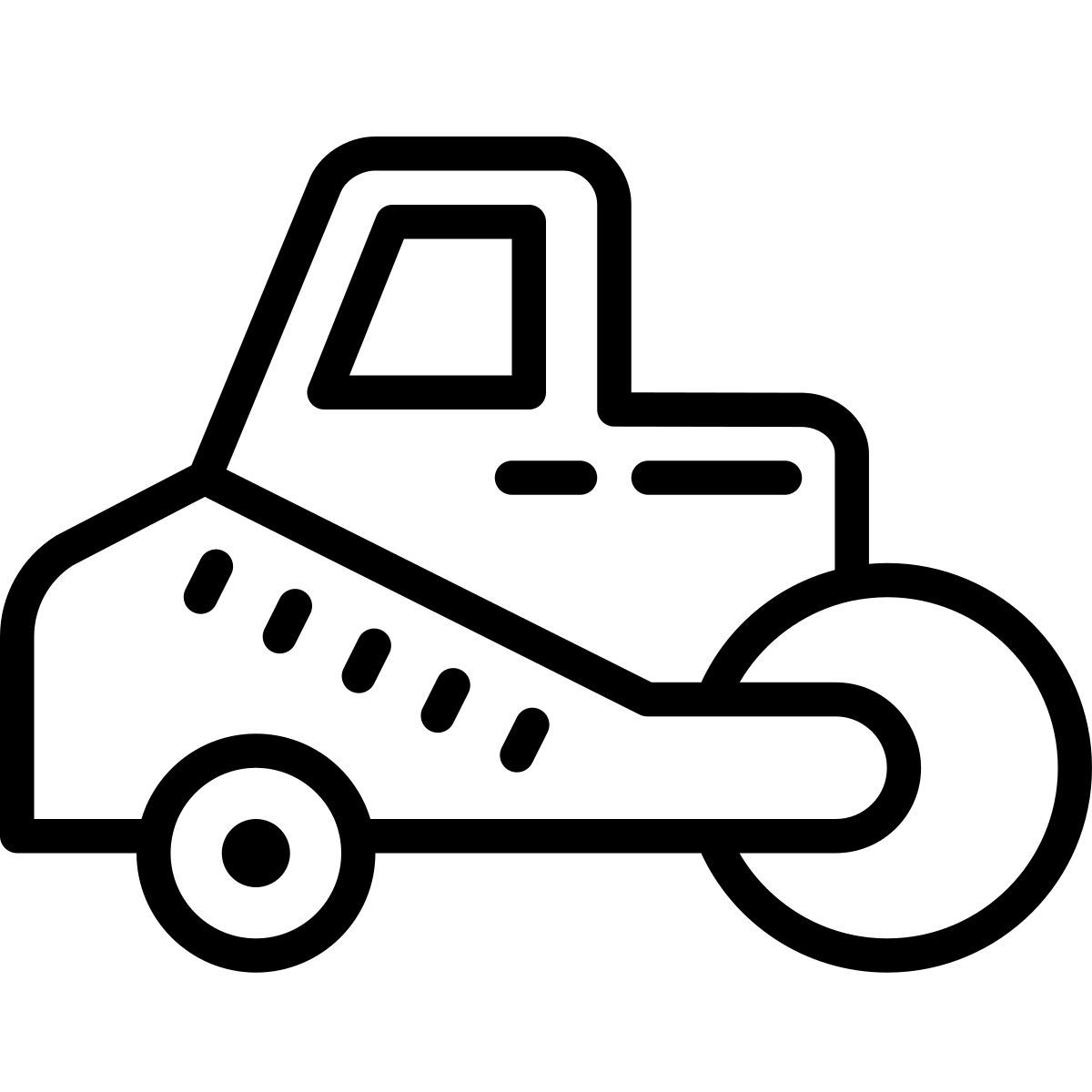 cute outline style 로드롤러 icon