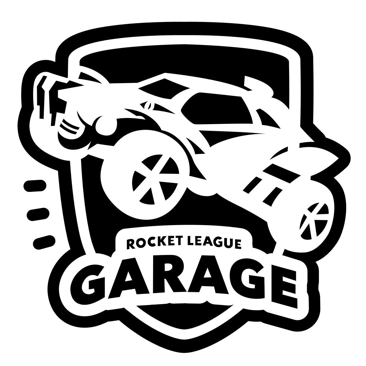 cute outline style garaje liga de cohetes icon