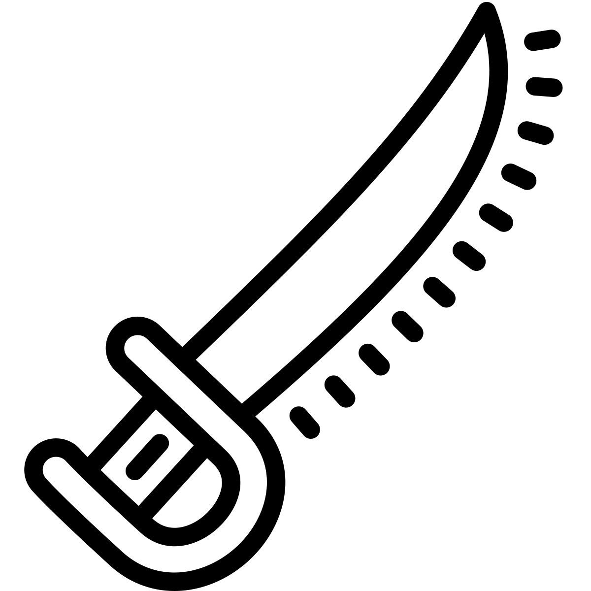 cute outline style 세이버 무기 icon