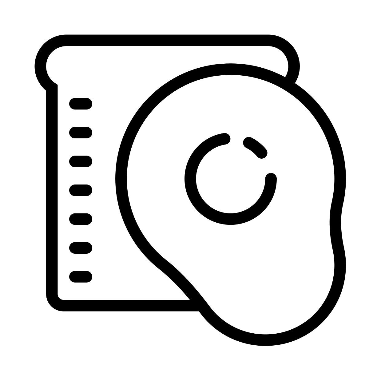 cute outline style 三明治用煎蛋 icon