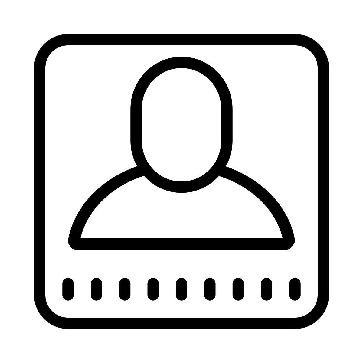 cute outline style 自拍 icon