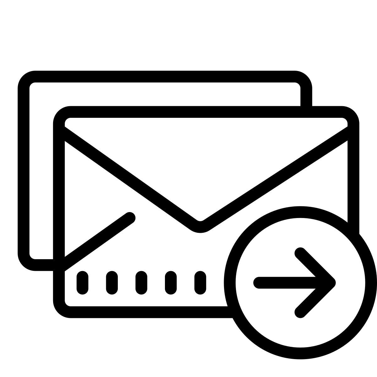 cute outline style 群发电子邮件 icon