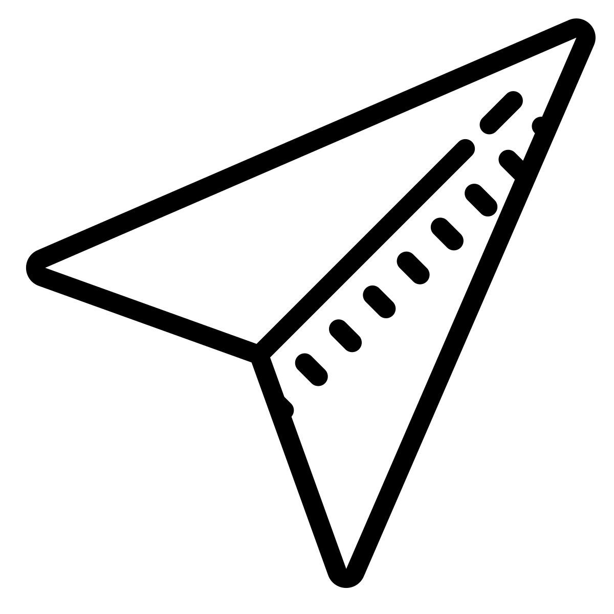 cute outline style gesendet icon