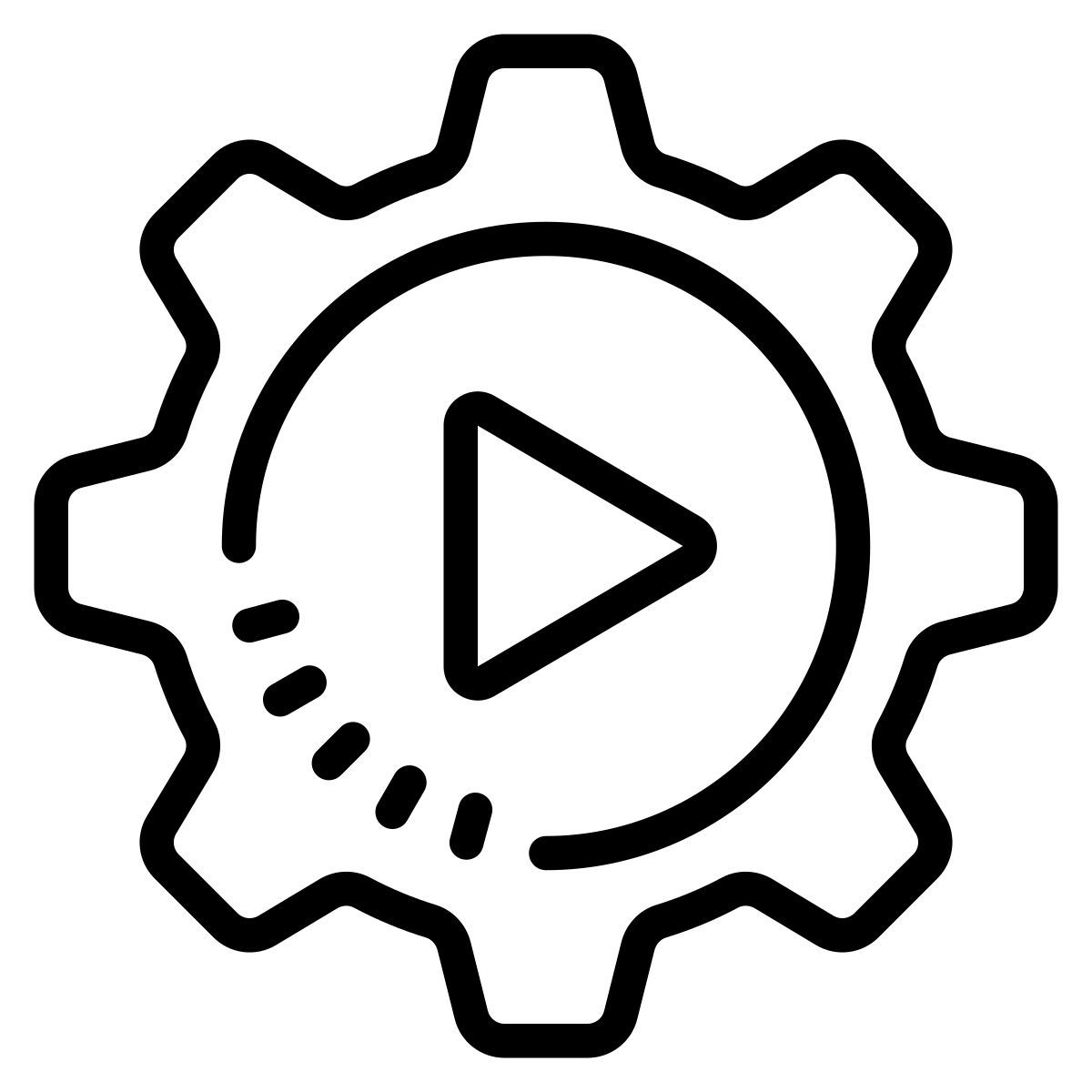 cute outline style automation icon