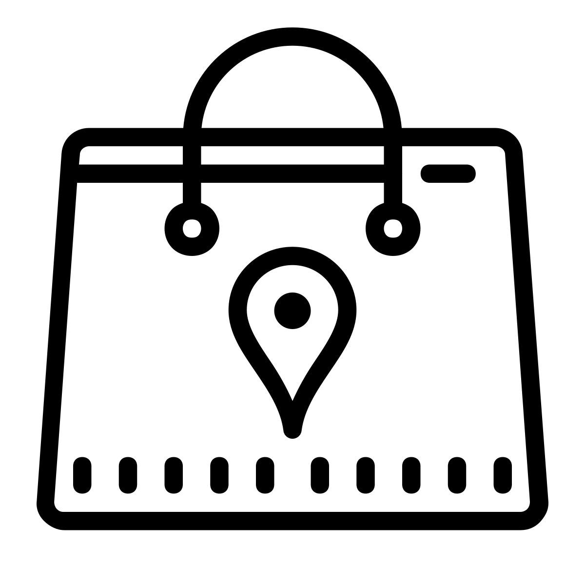 cute outline style tienda local icon