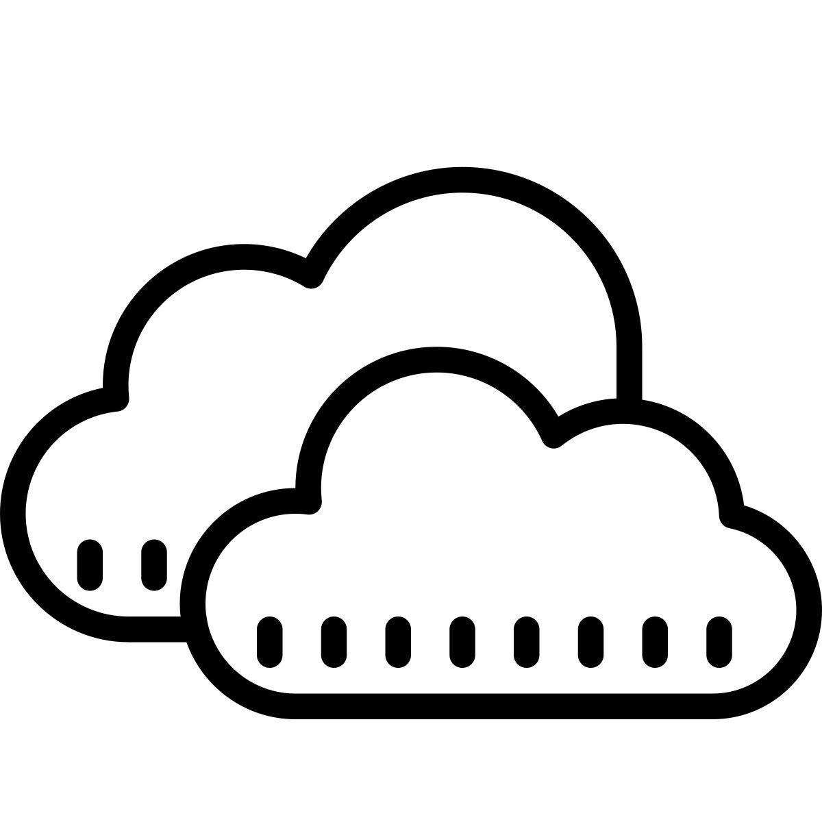 cute outline style onedrive icon
