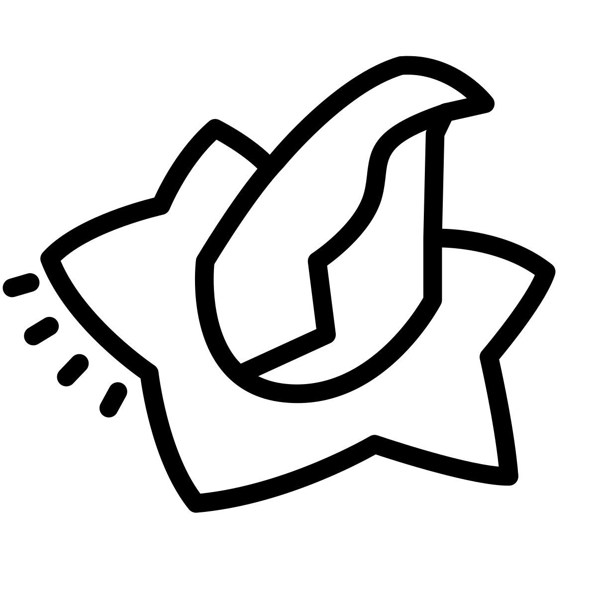 cute outline style 精神危险 icon