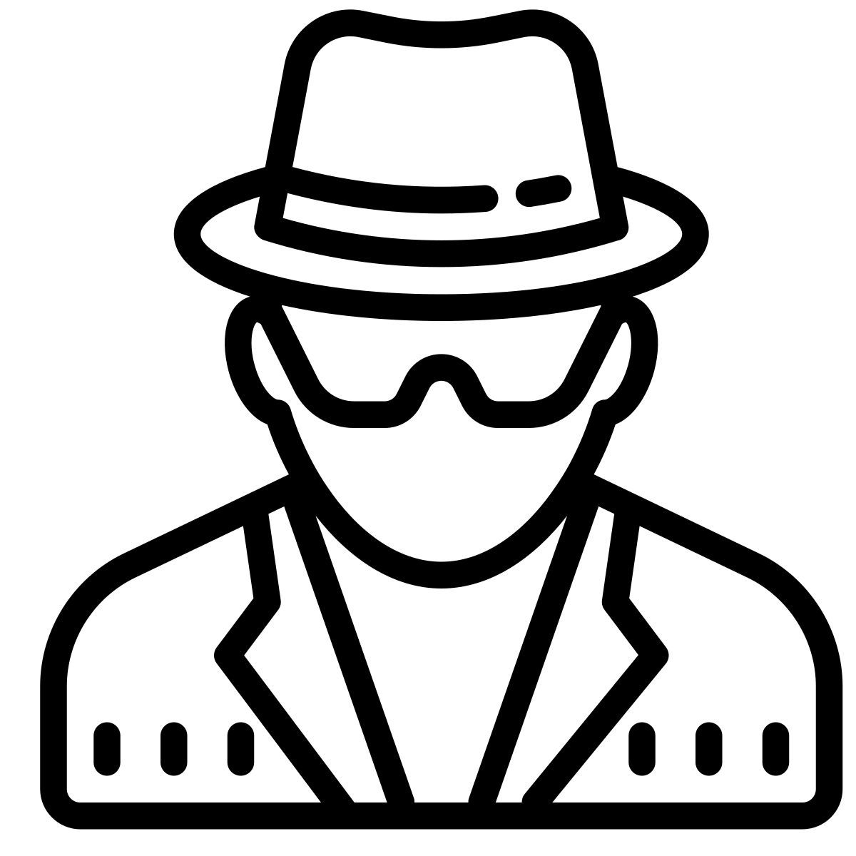 cute outline style inspector icon