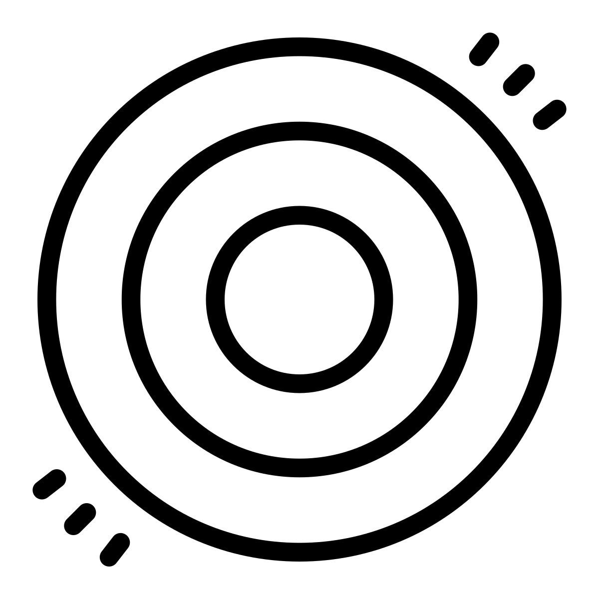 cute outline style aplicación de destino icon