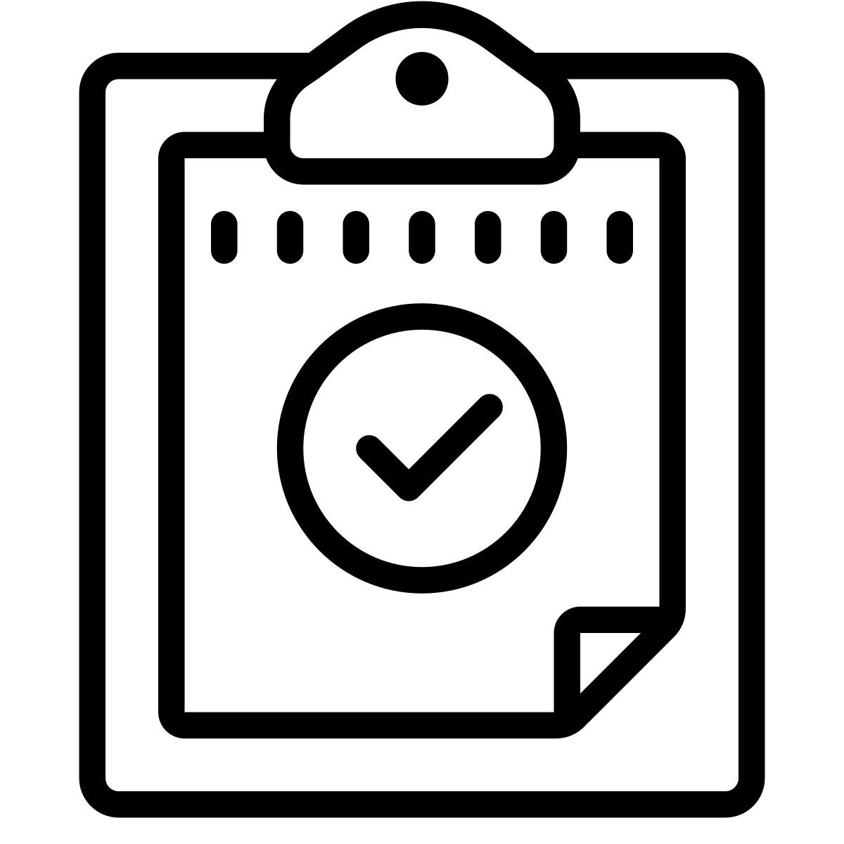 cute outline style aufgabe abgeschlossen icon