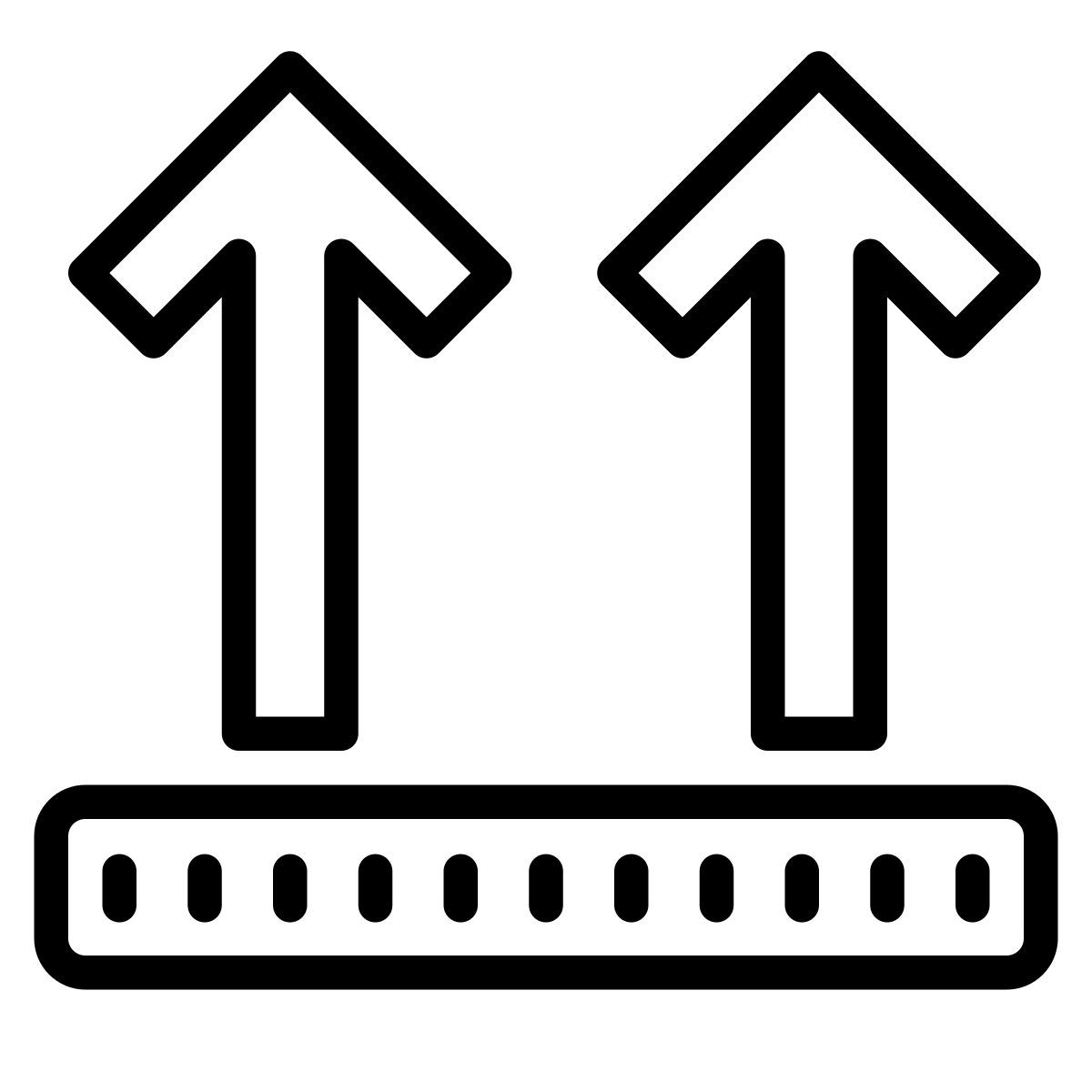 cute outline style fragile icon