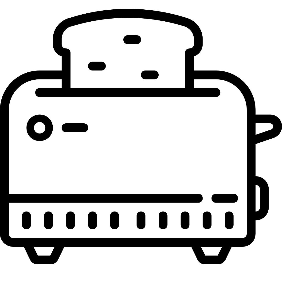 cute outline style 烤面包机 icon