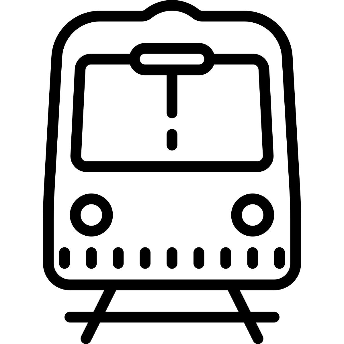 cute outline style train icon