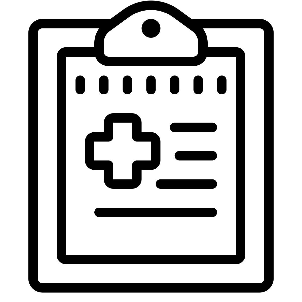 cute outline style 治疗计划 icon