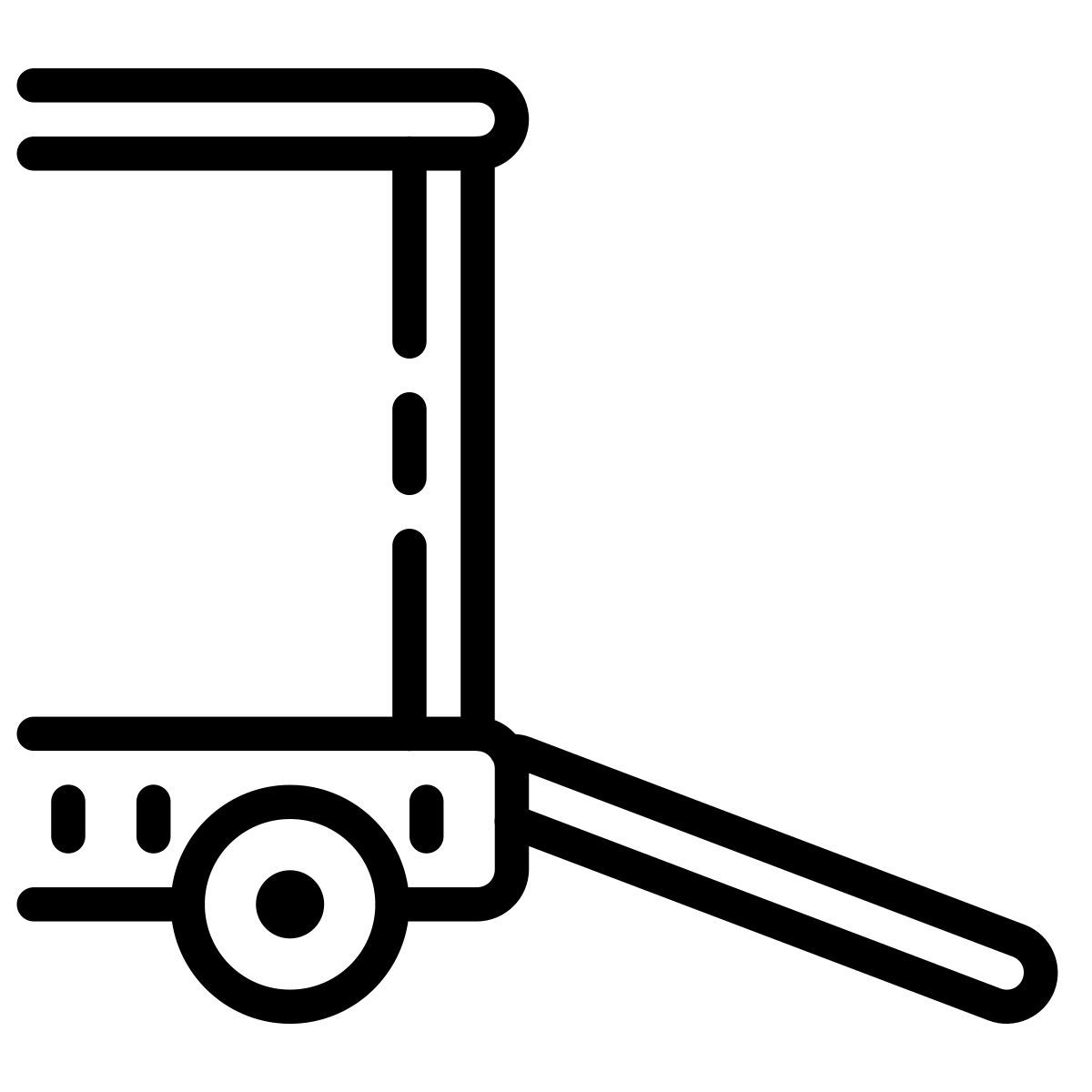 cute outline style truck ramp icon