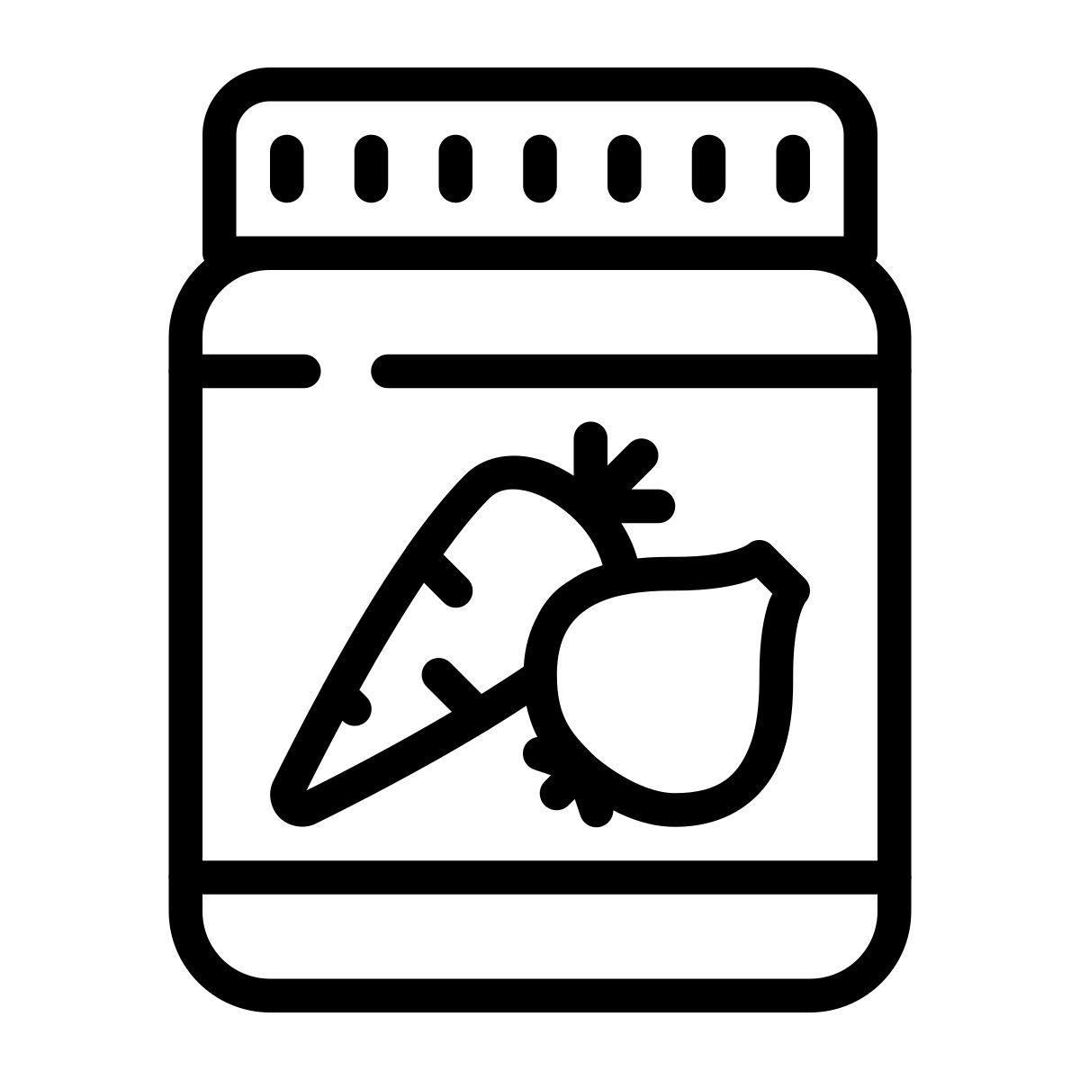 cute outline style vegetable bouillion paste icon