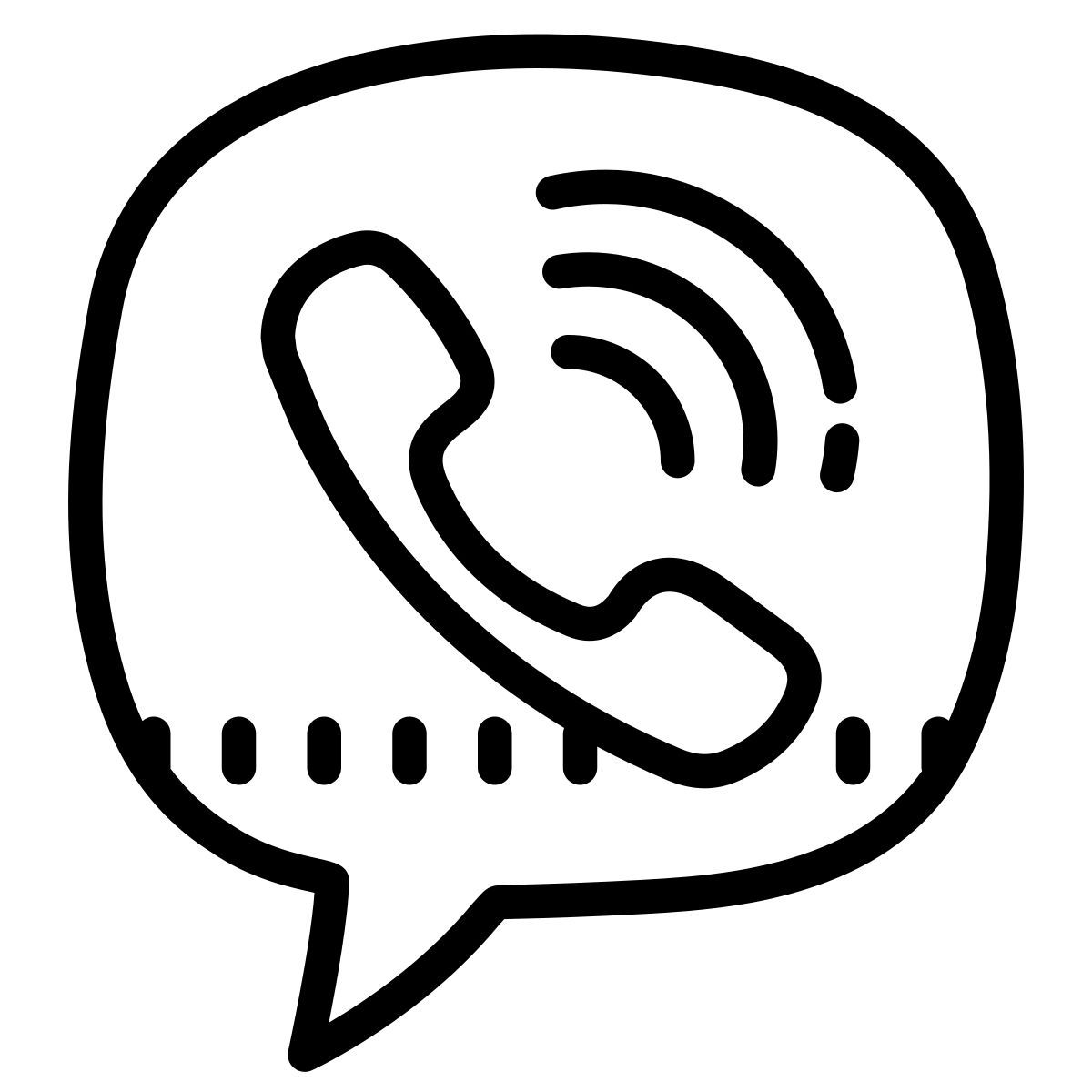cute outline style viber icon