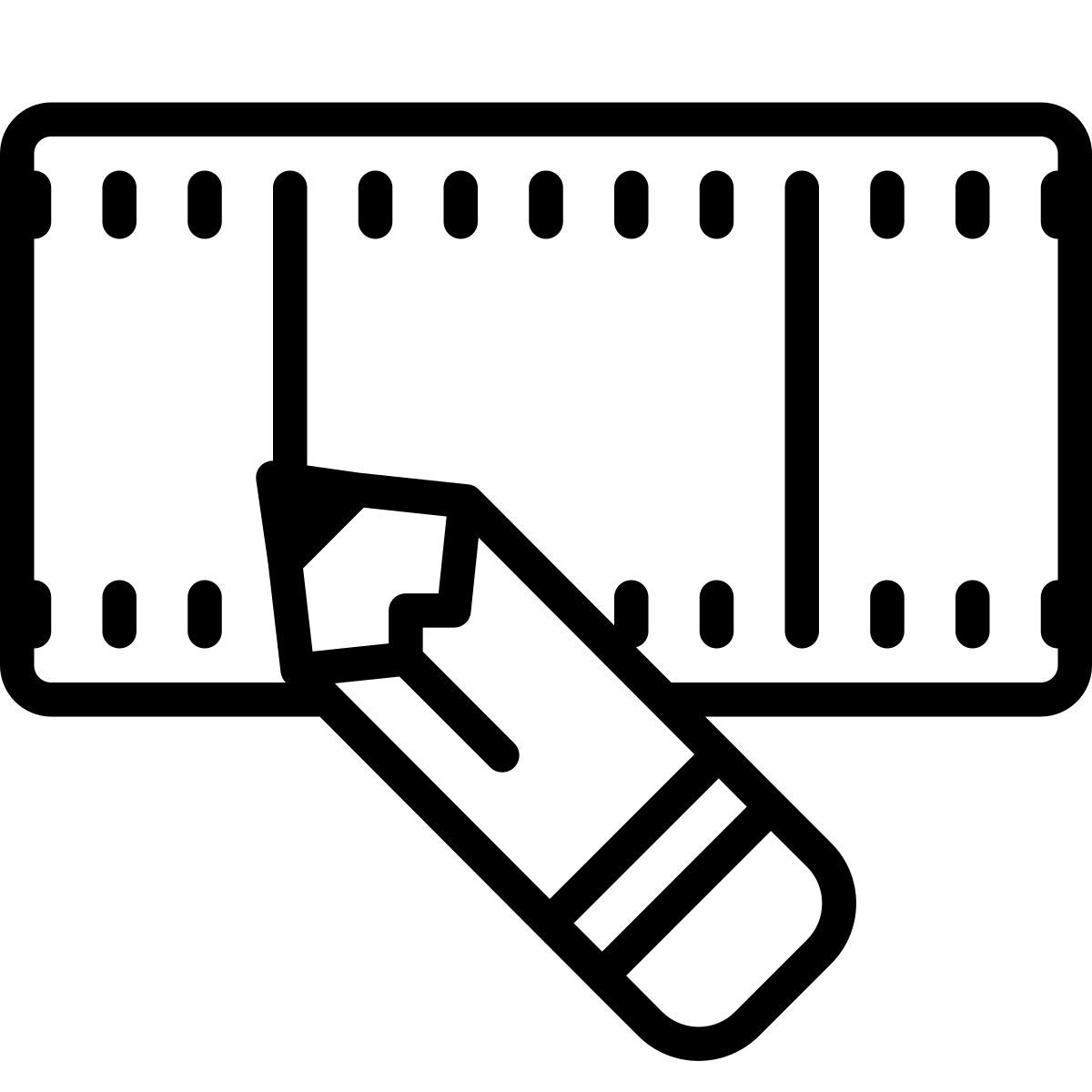 cute outline style 视频编辑 icon