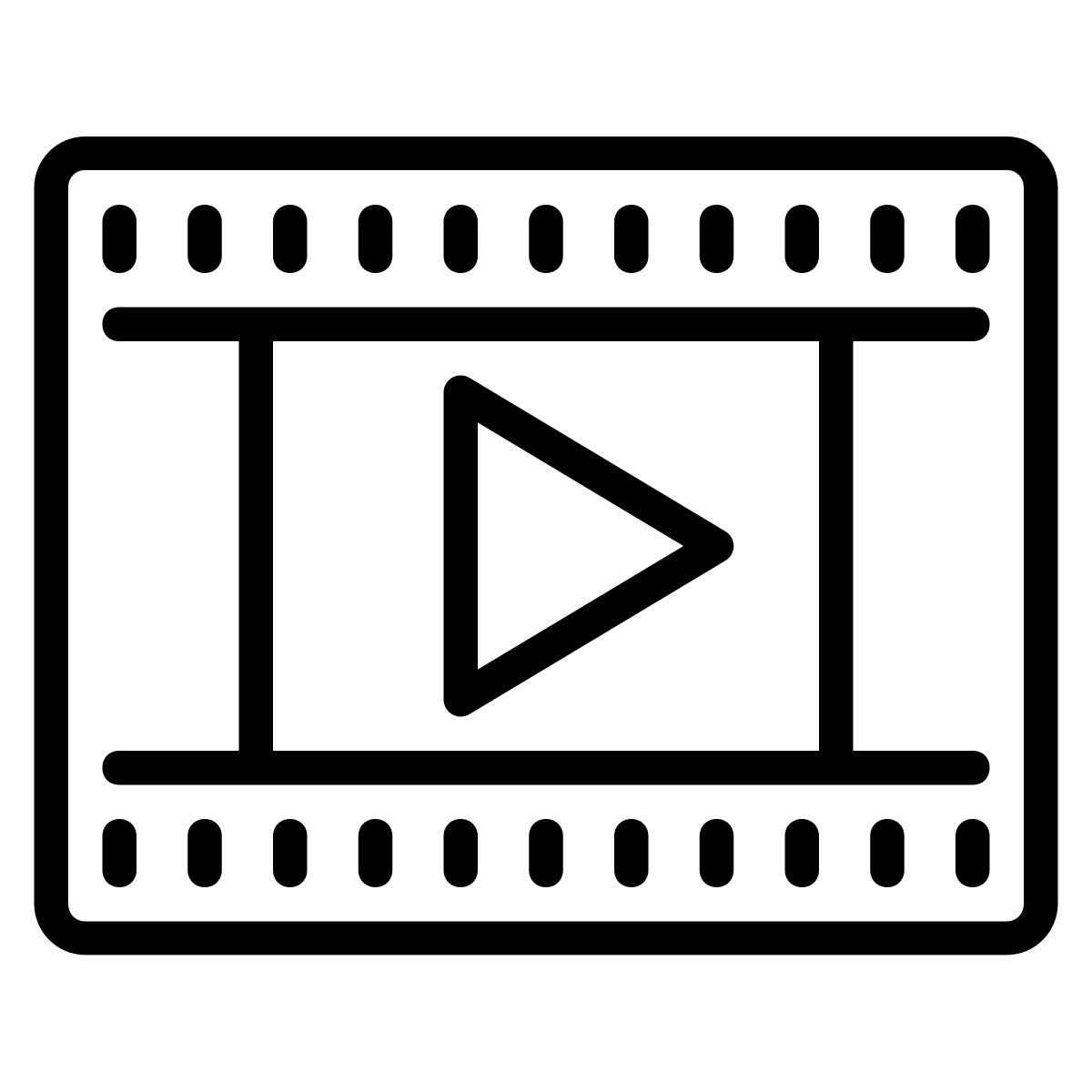 cute outline style video icon