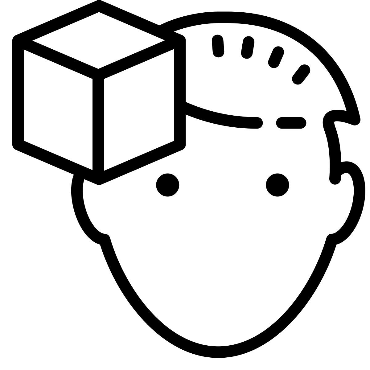 cute outline style habilidad de visualización icon