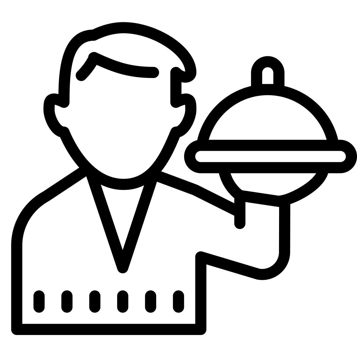 cute outline style serveur icon