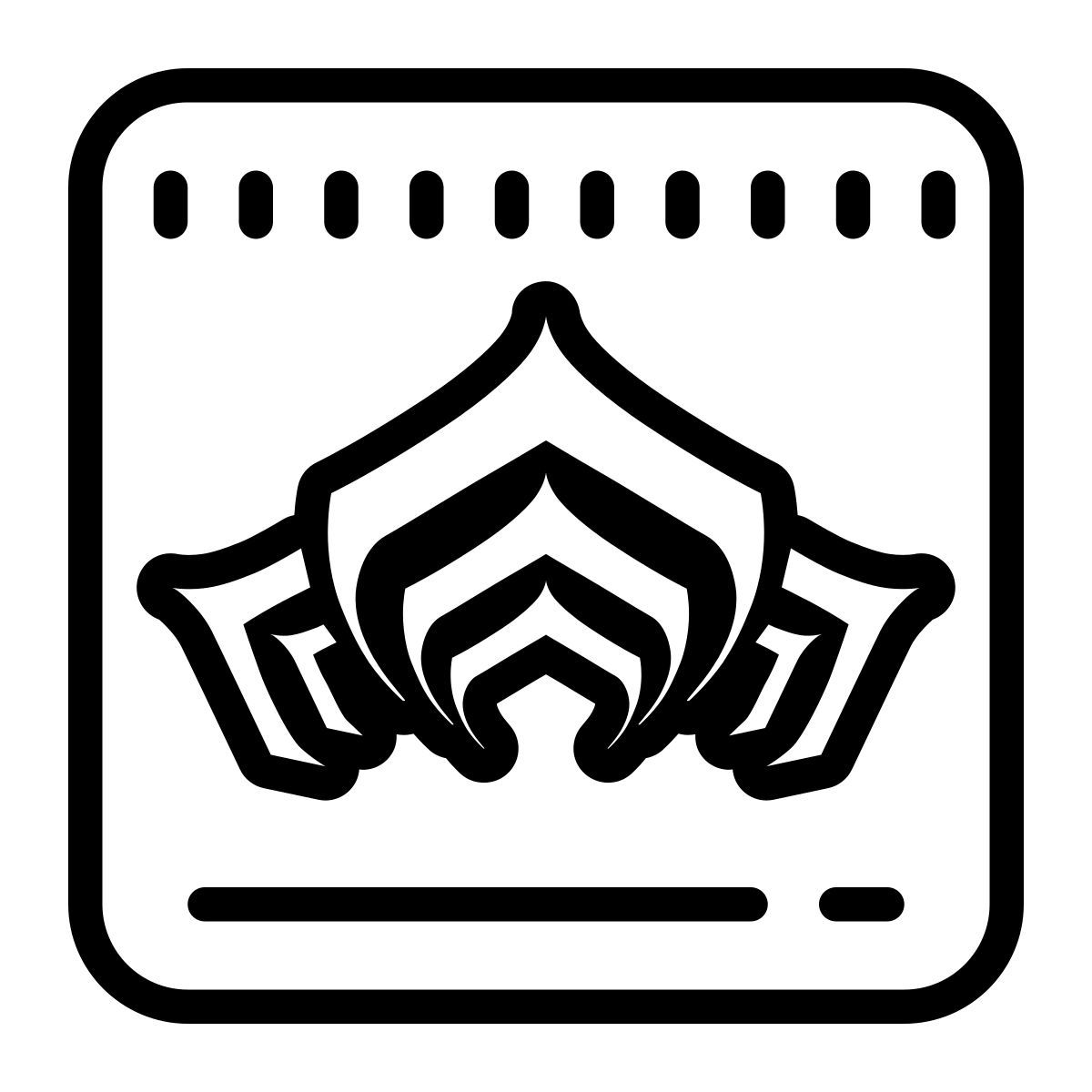 cute outline style cadre de guerre icon