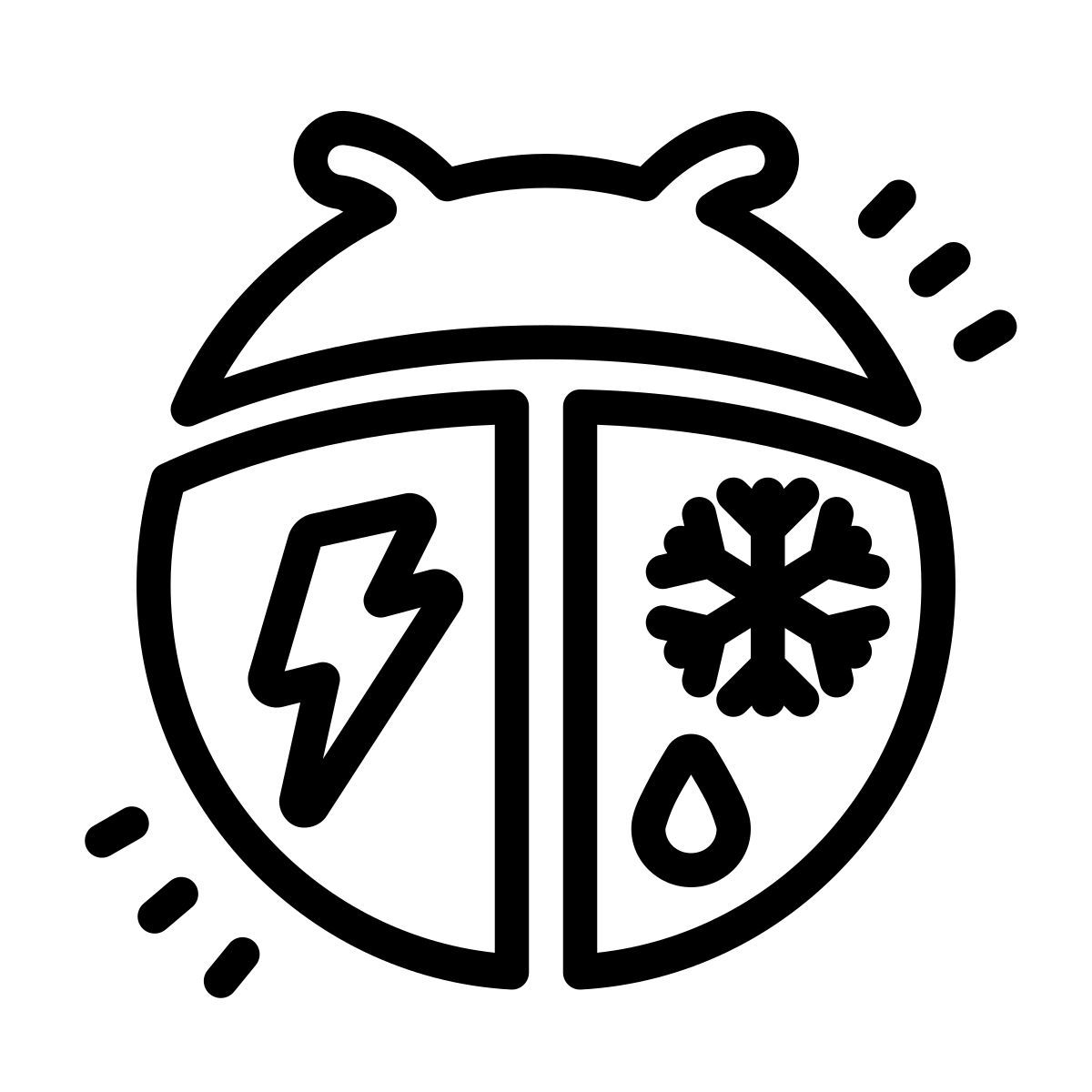 cute outline style 天气虫子 icon