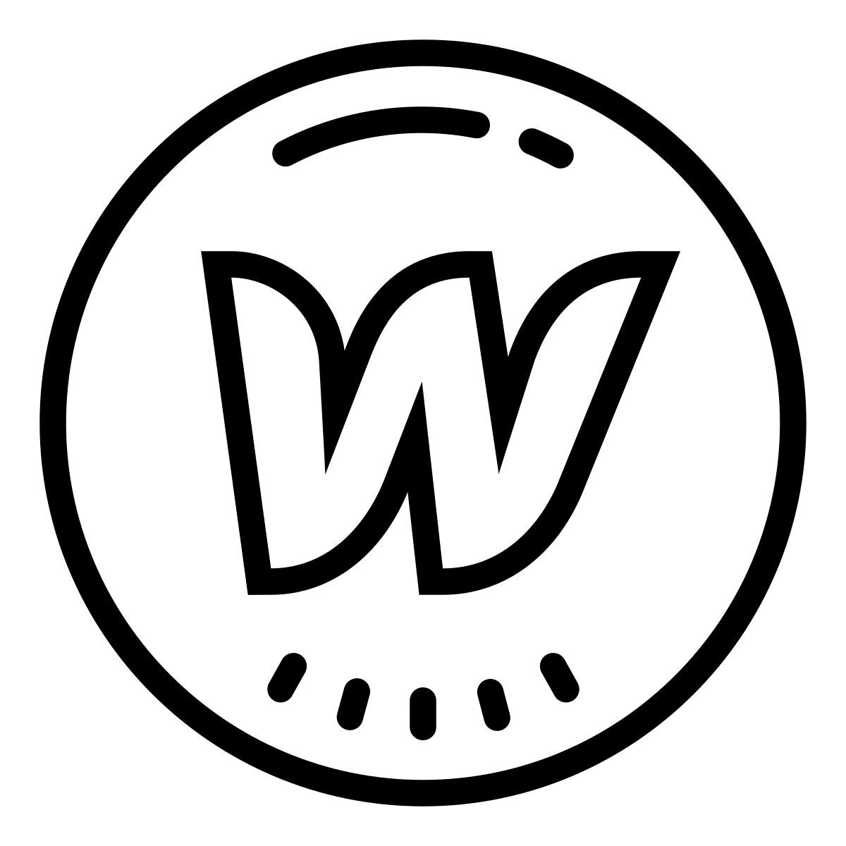 cute outline style flujo web icon