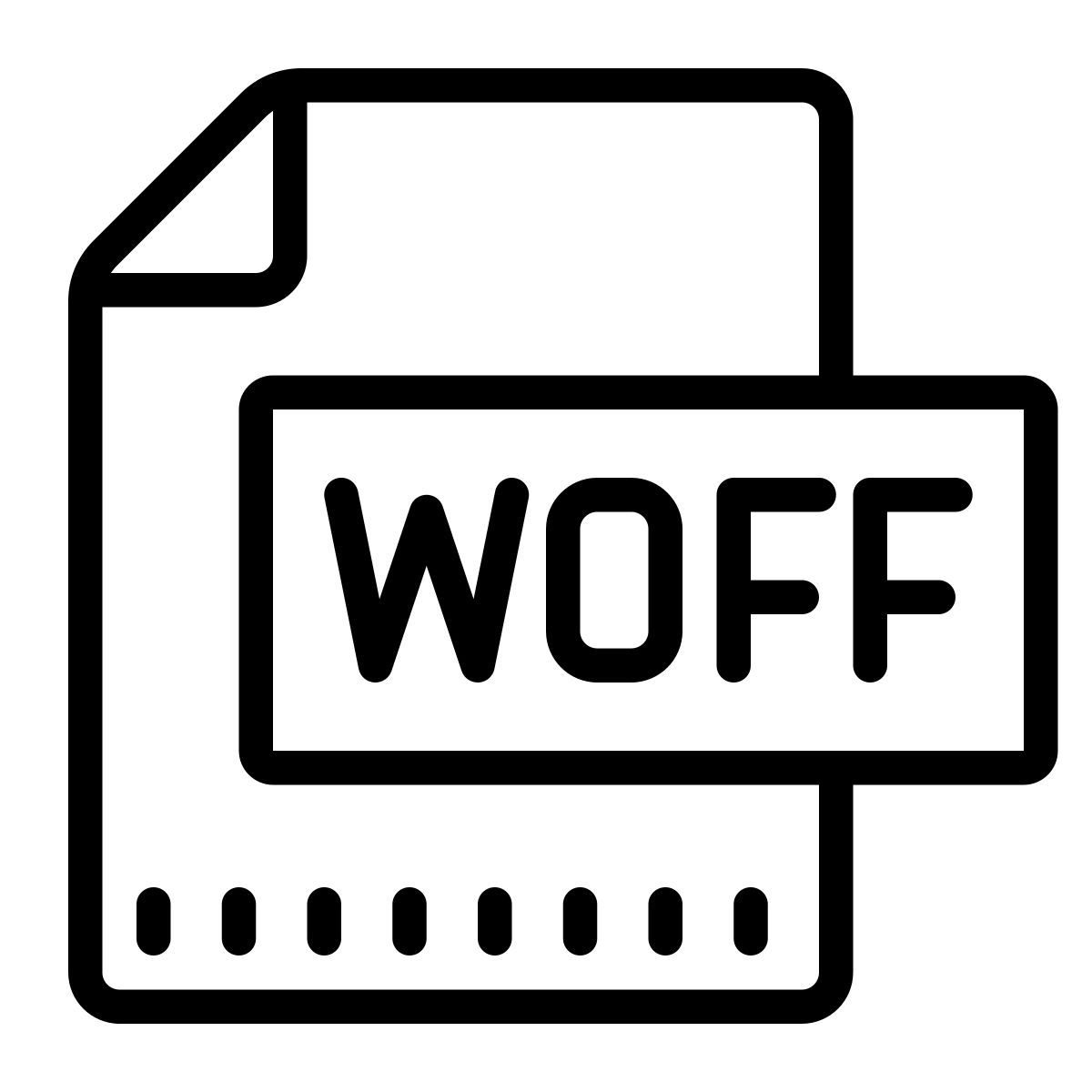 cute outline style woff icon