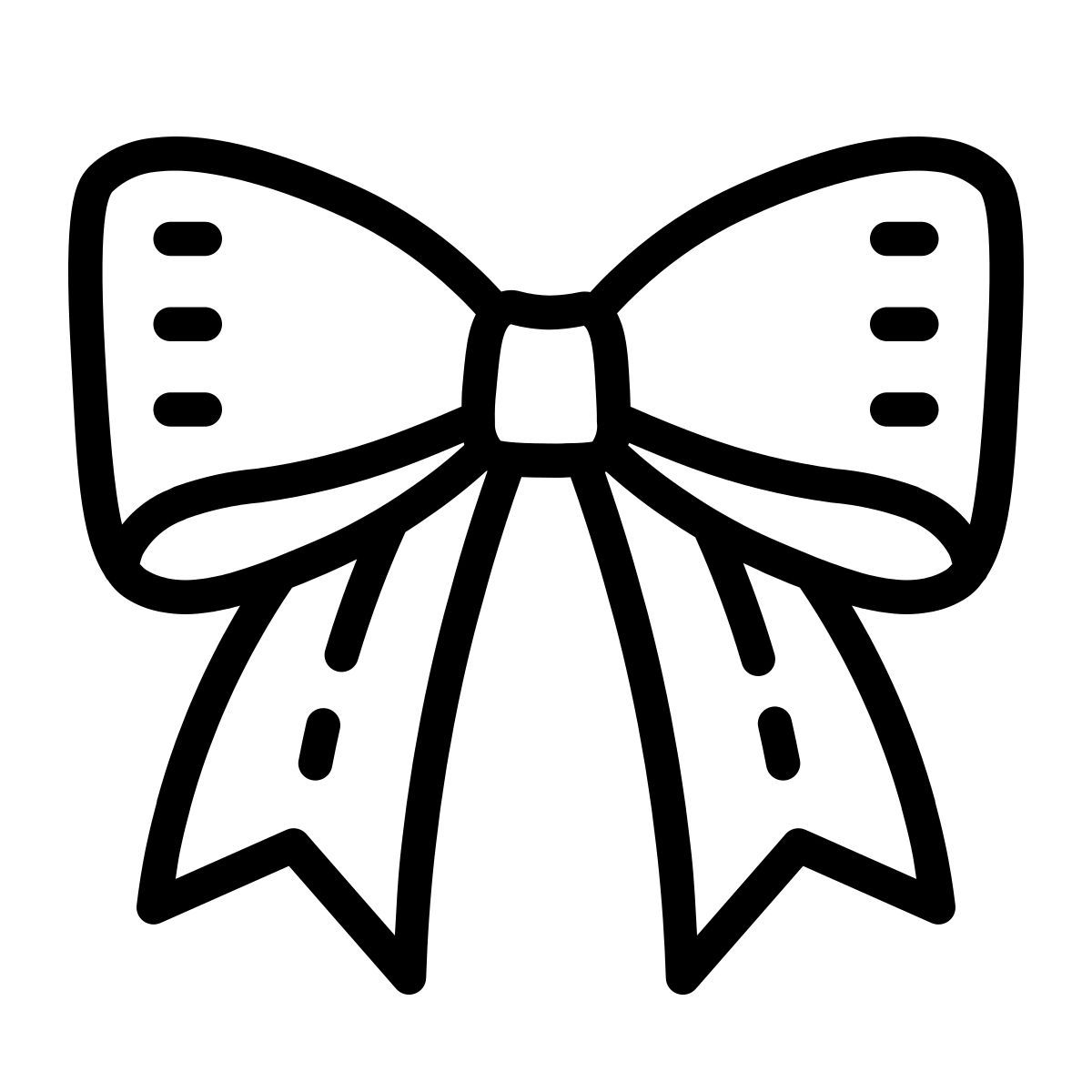 cute outline style womens bow tie icon