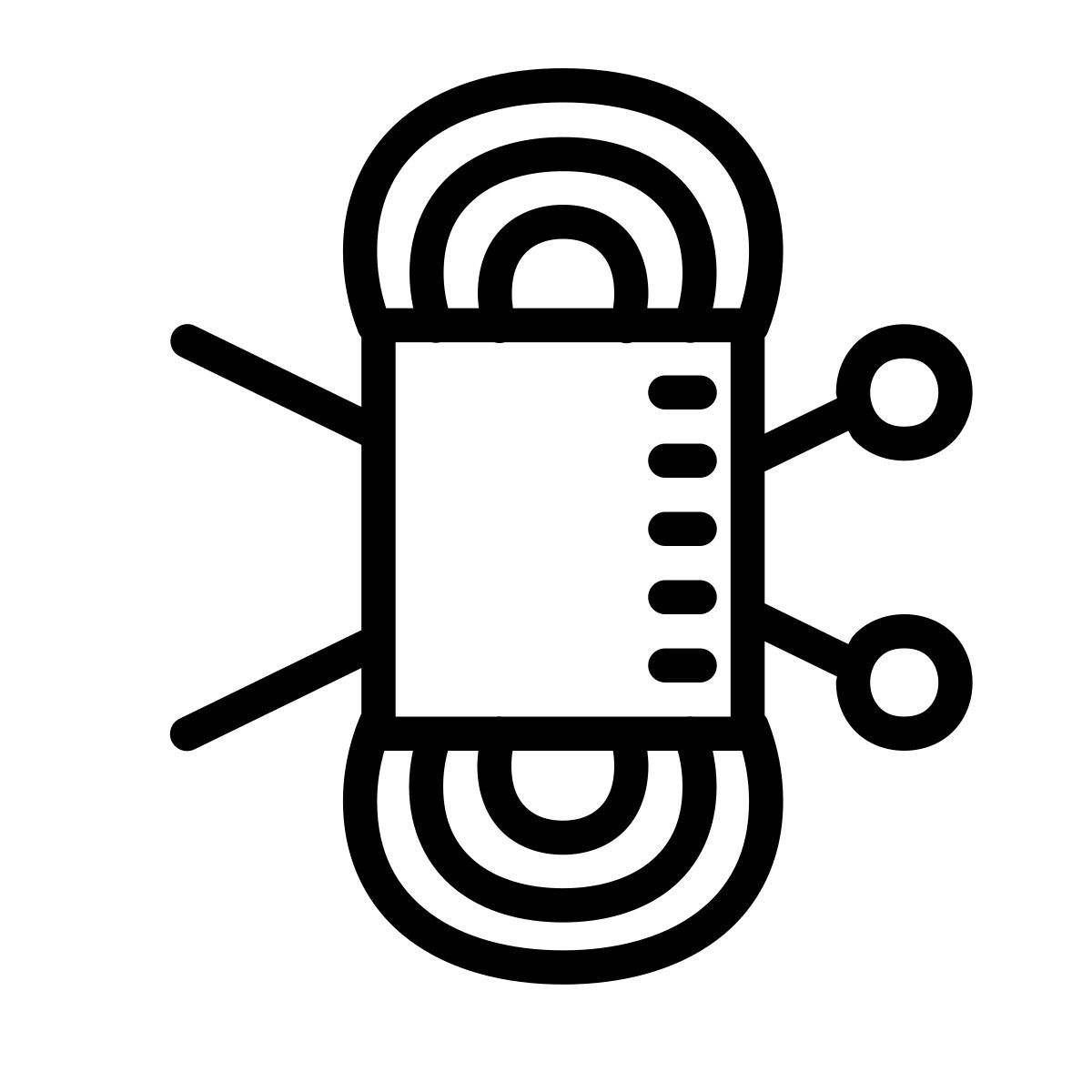 cute outline style wool icon
