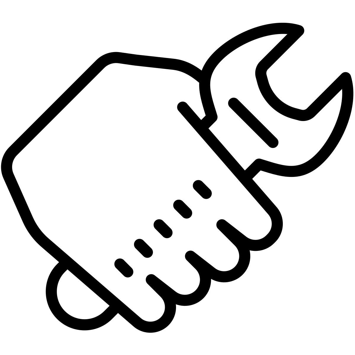 cute outline style reparar icon