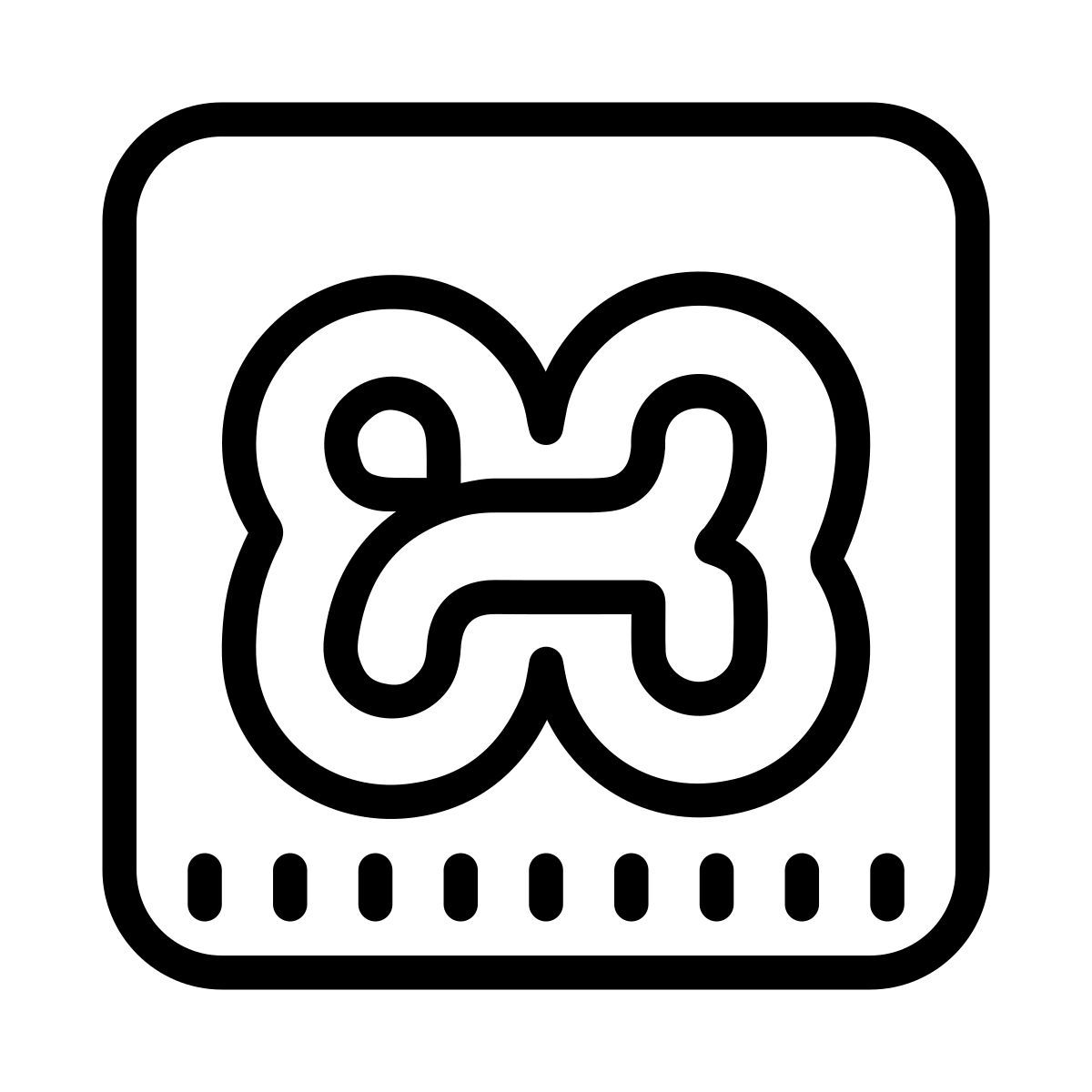cute outline style xampp icon