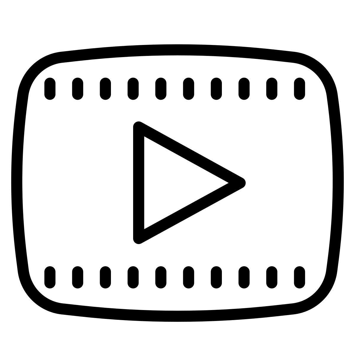 cute outline style youtube play icon