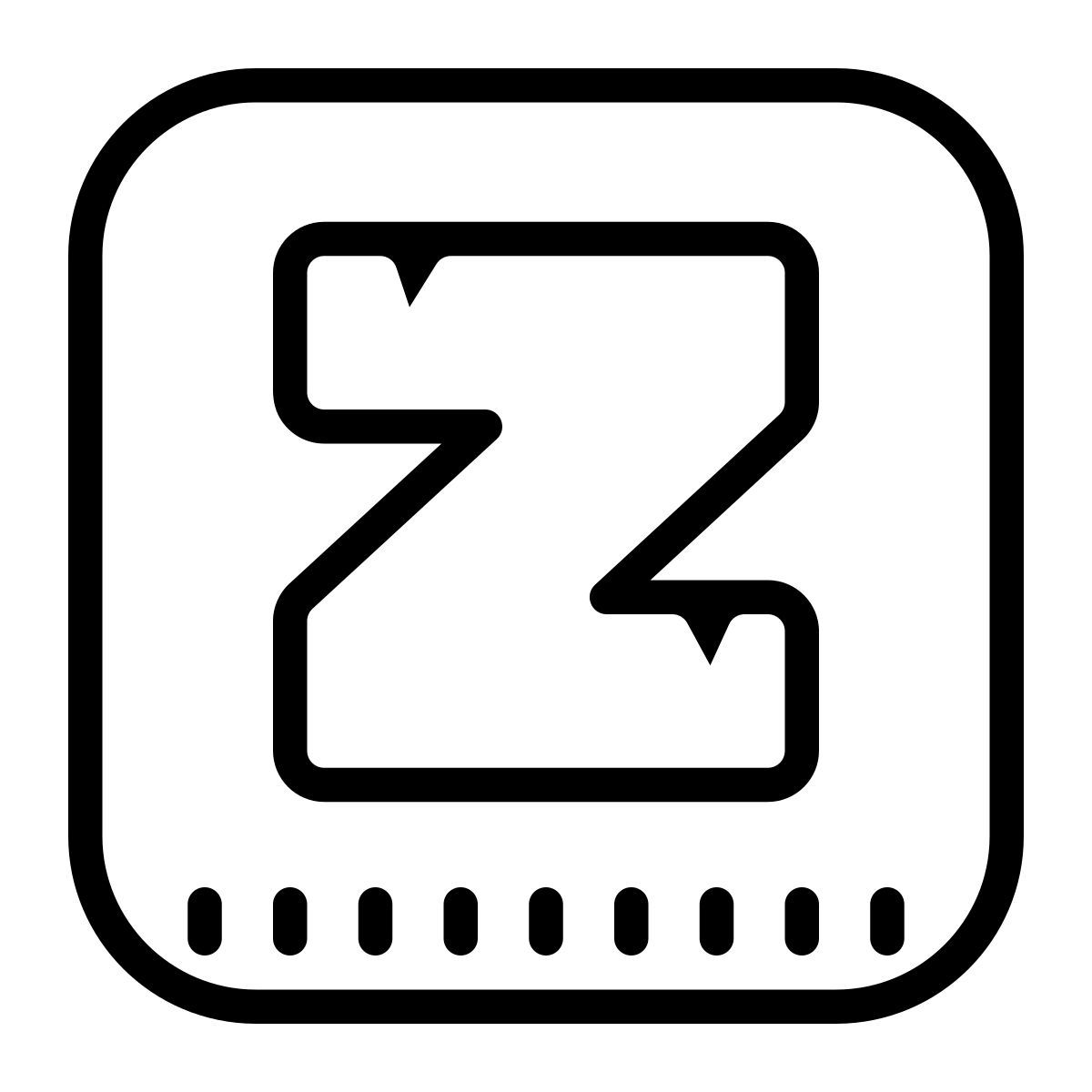 cute outline style zombiesroyale icon