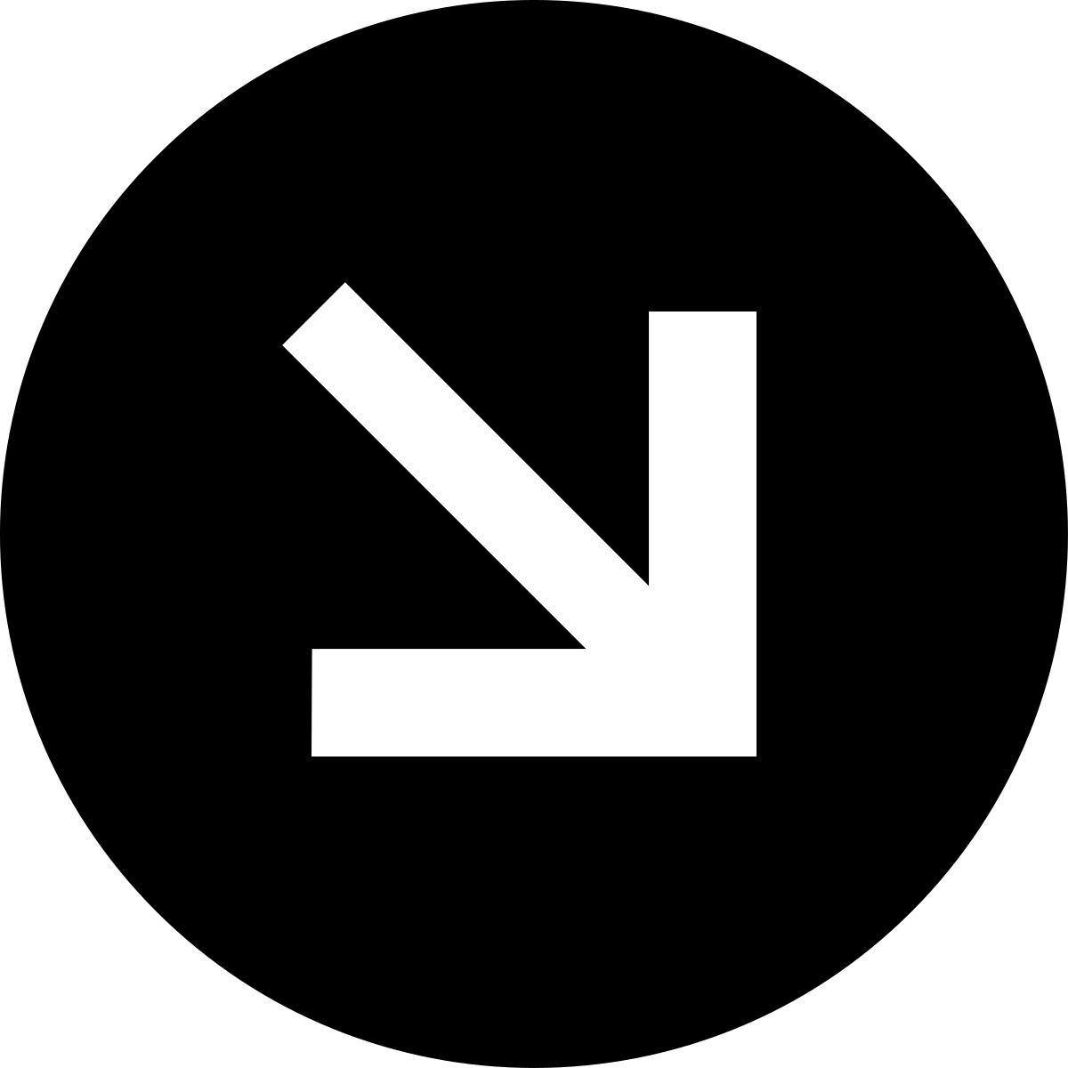 ice cream style circled down right icon