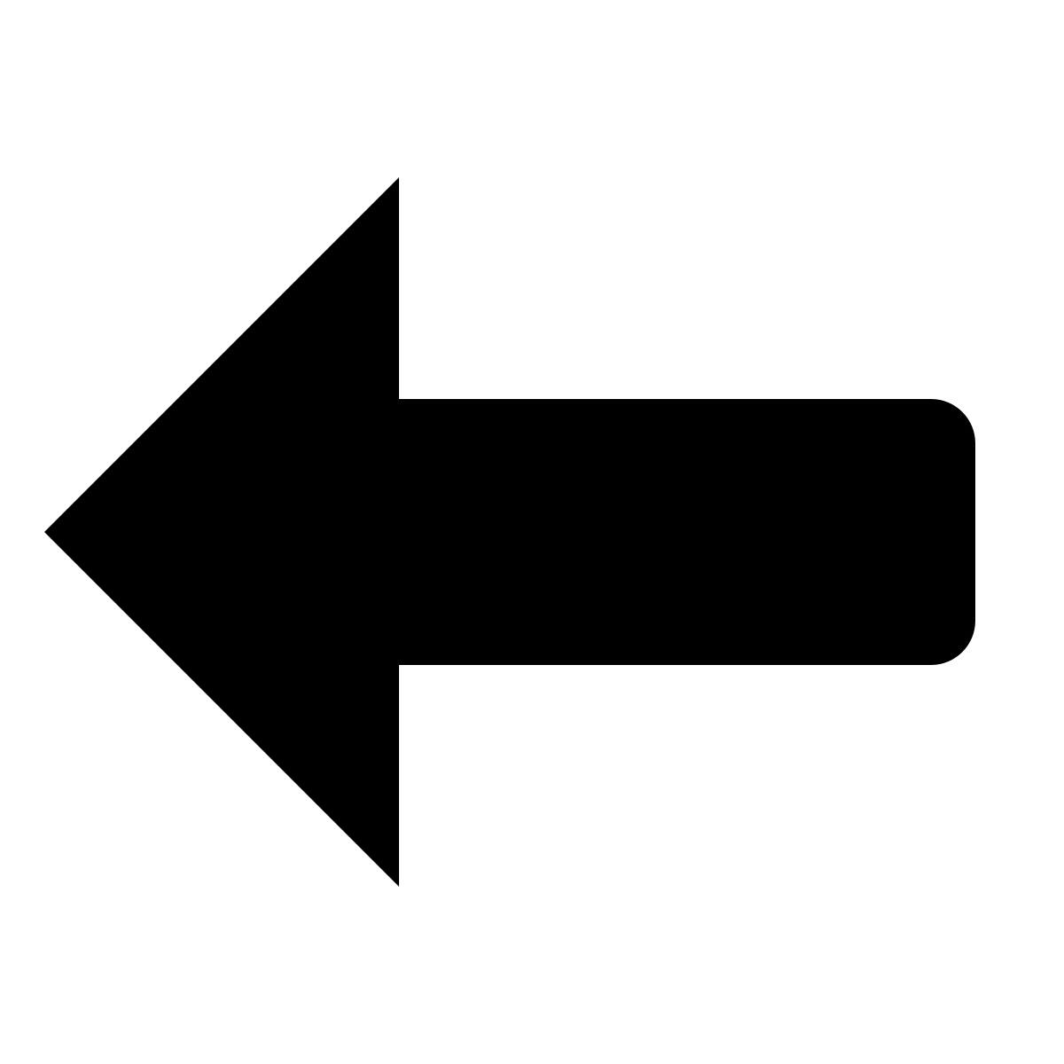 material filled style 왼쪽을 가리키는 화살표 icon